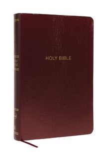 Couverture_NKJV Holy Bible, Super Giant Print Reference Bible, Burgundy Leather-look, 43,000 Cross references, Red Letter, Comfort Print: New King James Version