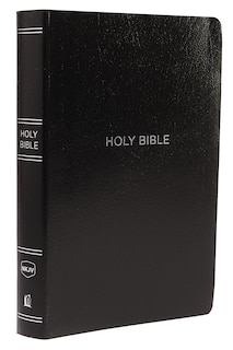 Front cover_NKJV Holy Bible, Giant Print Center-Column Reference Bible, Black Leather-look, 72,000+ Cross References, Red Letter, Comfort Print: New King James Version