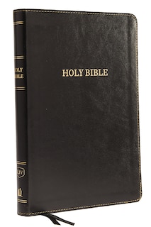 Front cover_KJV Holy Bible: Large Print Thinline, Black Leathersoft, Red Letter, Comfort Print (Thumb Indexed): King James Version