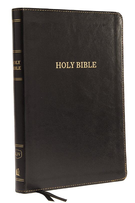 Front cover_KJV Holy Bible: Large Print Thinline, Black Leathersoft, Red Letter, Comfort Print (Thumb Indexed): King James Version