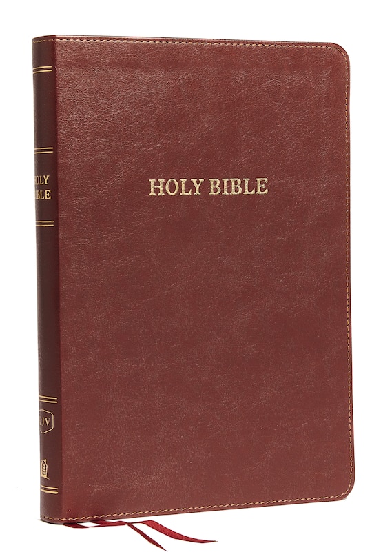 Front cover_KJV Holy Bible: Large Print Thinline, Burgundy Leathersoft, Red Letter, Comfort Print (Thumb Indexed): King James Version