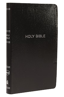 Front cover_Nkjv, Thinline Reference Bible, Leather-look, Black, Red Letter, Comfort Print