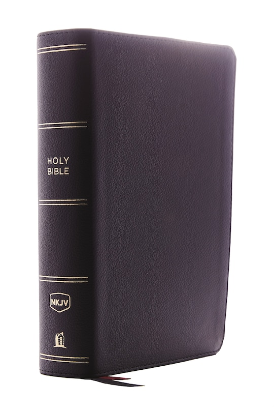 Front cover_Nkjv, Single-column Reference Bible, Genuine Leather, Black, Comfort Print