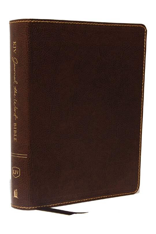 Couverture_KJV Journal the Word Bible, Reflect, Journal or Create Art Next to Your Favorite Verses (Brown Bonded Leather, Red Letter, Comfort Print: King James Version Holy Bible)