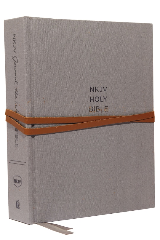 Front cover_Nkjv, Journal The Word Bible, Cloth Over Board, Gray, Red Letter, Comfort Print