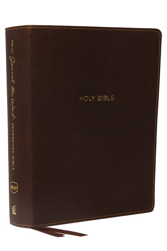 Couverture_Nkjv, Journal The Word Reference Bible, Leathersoft, Brown, Red Letter, Comfort Print