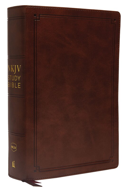Front cover_NKJV Study Bible, Leathersoft, Brown, Comfort Print