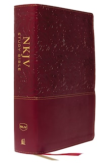 Front cover_NKJV Study Bible, Leathersoft, Red, Full-Color, Comfort Print