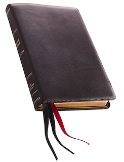 Front cover_Nkjv, Thinline Reference Bible, Large Print, Premium Goatskin Leather, Black, Premier Collection, Comfort Print