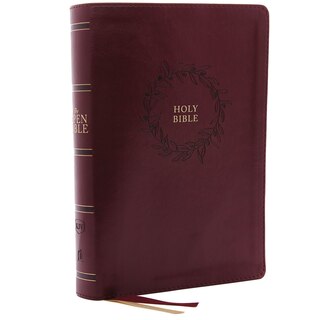 Front cover_The KJV Open Bible: Complete Reference System, Burgundy Leathersoft, Red Letter, Comfort Print: King James Version