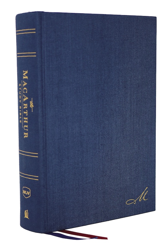 Couverture_Nkjv, Macarthur Study Bible, 2nd Edition, Cloth Over Board, Blue, Comfort Print