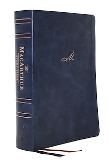 Couverture_Nkjv, Macarthur Study Bible, 2nd Edition, Leathersoft, Blue, Comfort Print