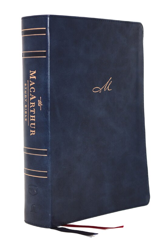 Couverture_Nkjv, Macarthur Study Bible, 2nd Edition, Leathersoft, Blue, Comfort Print