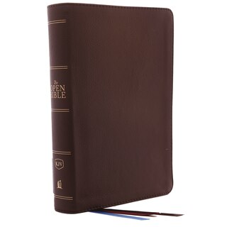 Couverture_The KJV Open Bible: Complete Reference System, Brown Genuine Leather, Red Letter, Comfort Print: King James Version