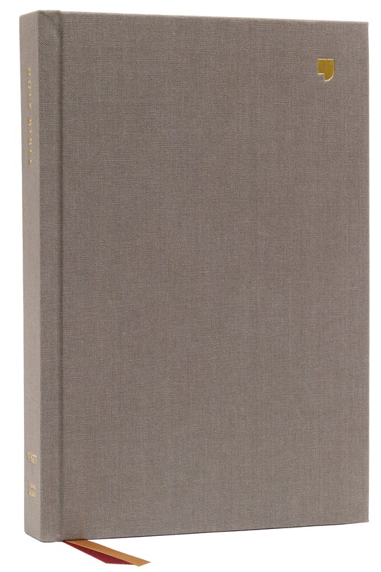 Front cover_Net Bible, Thinline Large Print, Cloth Over Board, Gray, Comfort Print