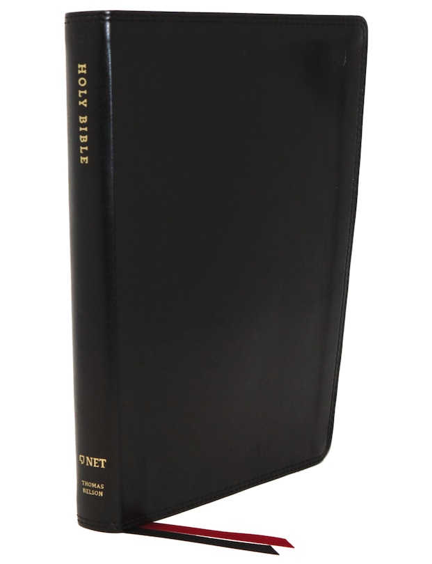 Front cover_Net Bible, Thinline, Leathersoft, Black, Comfort Print