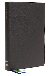 Front cover_Net Bible, Thinline Large Print, Leathersoft, Black, Comfort Print