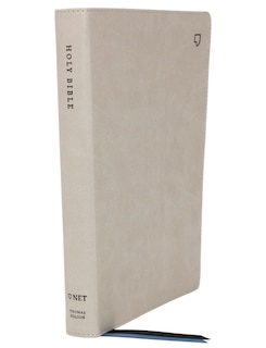 Front cover_Net Bible, Thinline Large Print, Leathersoft, Stone, Comfort Print