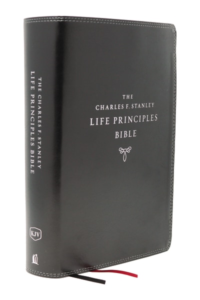 Front cover_Kjv, Charles F. Stanley Life Principles Bible, 2nd Edition, Leathersoft, Black, Comfort Print