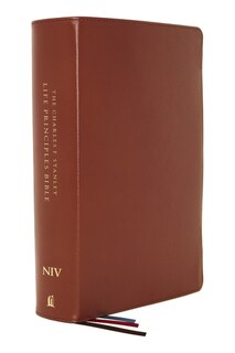 Couverture_NIV, Charles F. Stanley Life Principles Bible, 2nd Edition, Genuine Leather, Brown, Thumb Indexed, Comfort Print