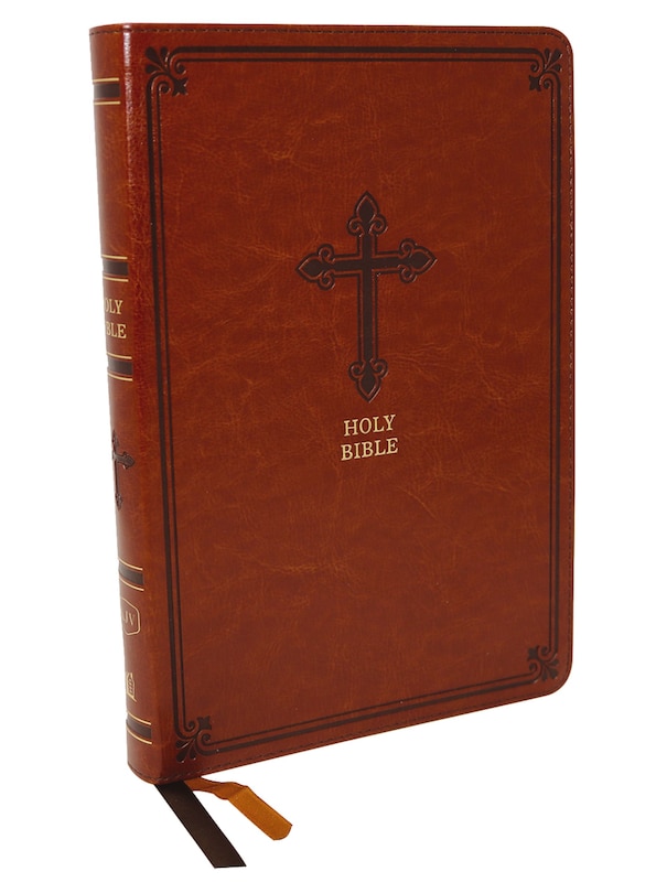 Front cover_KJV Holy Bible: Large Print Thinline, Brown Leathersoft, Red Letter, Comfort Print: King James Version