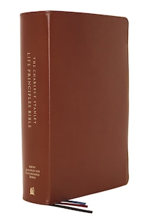 Front cover_Nasb, Charles F. Stanley Life Principles Bible, 2nd Edition, Genuine Leather, Brown, Comfort Print