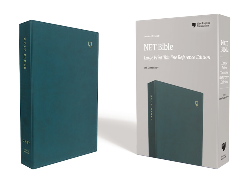 Front cover_Net Bible, Thinline Reference, Large Print, Leathersoft, Teal, Comfort Print