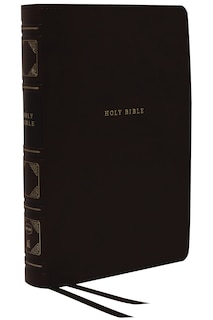 Couverture_Nkjv, Reference Bible, Classic Verse-by-verse, Center-column, Leathersoft, Black, Red Letter, Thumb Indexed, Comfort Print