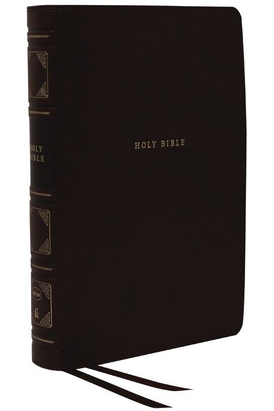 Couverture_Nkjv, Reference Bible, Classic Verse-by-verse, Center-column, Leathersoft, Black, Red Letter, Thumb Indexed, Comfort Print
