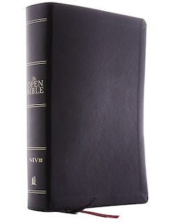 Couverture_The  Niv, Open Bible, Leathersoft, Black, Red Letter, Comfort Print
