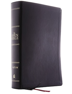 The  Niv, Open Bible, Leathersoft, Black, Red Letter, Comfort Print: Complete Reference System