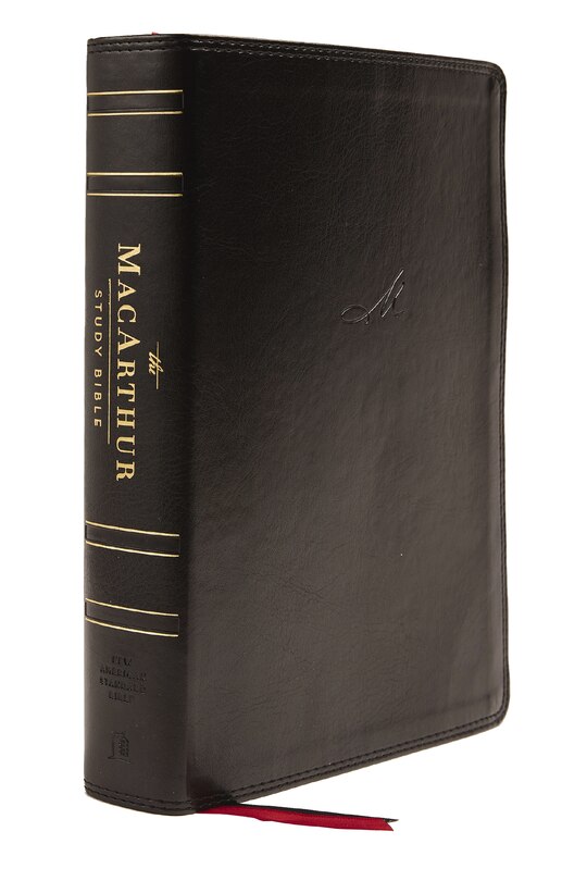 Front cover_Nasb, Macarthur Study Bible, 2nd Edition, Leathersoft, Black, Thumb Indexed, Comfort Print