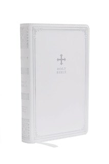 Front cover_NRSV Catholic Edition Gift Bible, White Leathersoft (Comfort Print, Holy Bible, Complete Catholic Bible, NRSV CE)