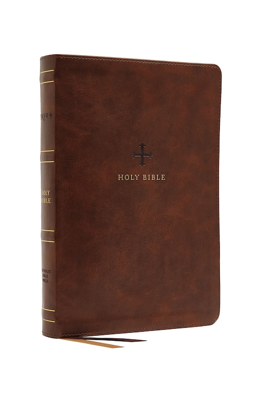 Front cover_NRSV Large Print Standard Catholic Bible, Brown Leathersoft (Comfort Print, Holy Bible, Complete Catholic Bible, NRSV CE)
