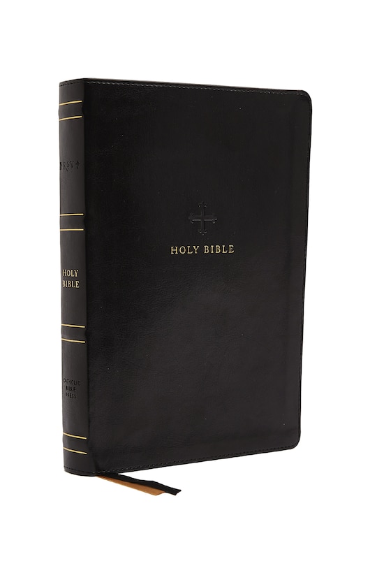 Front cover_Nrsv, Catholic Bible, Standard Personal Size, Leathersoft, Black, Comfort Print