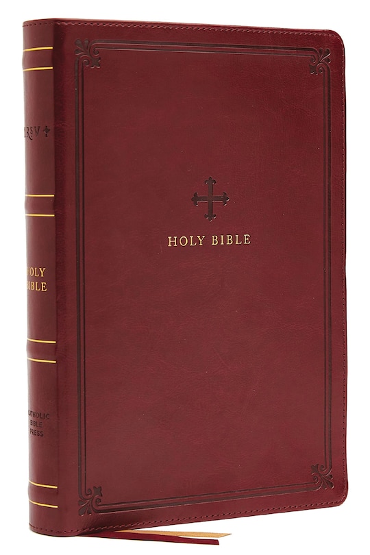 Couverture_Nrsv, Catholic Bible, Standard Personal Size, Leathersoft, Red, Comfort Print