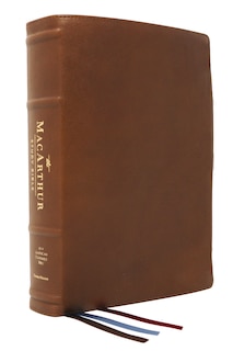 Front cover_Nasb, Macarthur Study Bible, 2nd Edition, Premium Goatskin Leather, Brown, Premier Collection, Comfort Print