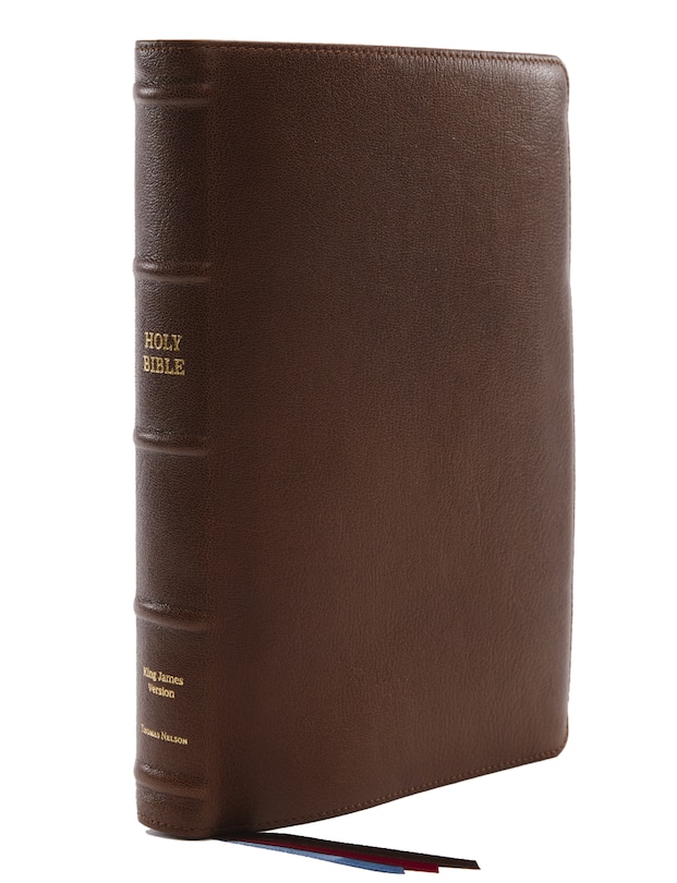 Couverture_KJV Holy Bible: Giant Print with 53,000 Cross References, Brown Premium Goatskin Leather, Premier Collection, Comfort Print: King James Version