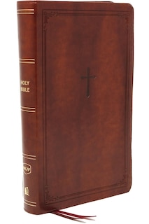 Couverture_Nkjv, End-of-verse Reference Bible, Personal Size Large Print, Leathersoft, Brown, Red Letter, Comfort Print