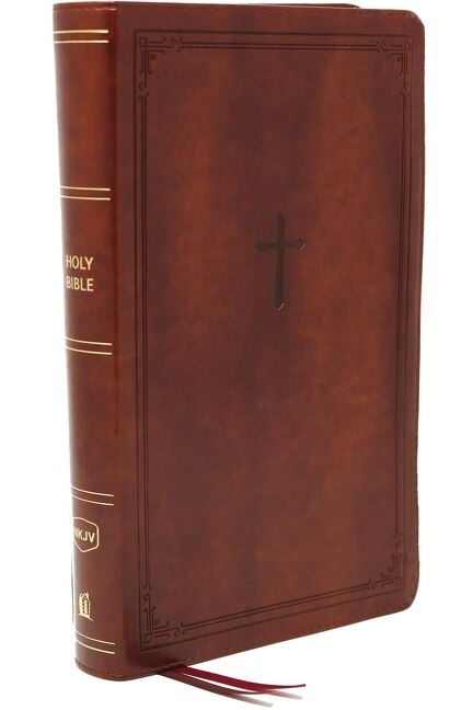Couverture_Nkjv, End-of-verse Reference Bible, Personal Size Large Print, Leathersoft, Brown, Red Letter, Comfort Print