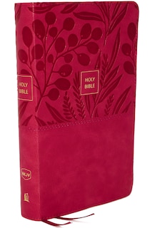 Couverture_Nkjv, End-of-verse Reference Bible, Personal Size Large Print, Leathersoft, Pink, Thumb Indexed, Red Letter, Comfort Print