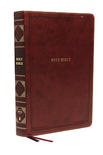 Couverture_NKJV Holy Bible, Super Giant Print Reference Bible, Brown Leathersoft, 43,000 Cross references, Red Letter, Comfort Print: New King James Version