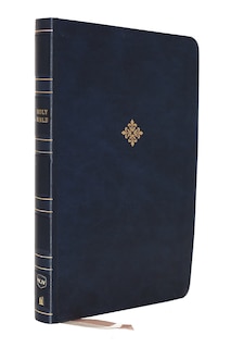 Front cover_NKJV Holy Bible, Giant Print Center-Column Reference Bible, Blue Leathersoft, 72,000+ Cross References, Red Letter, Comfort Print: New King James Version