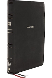 Front cover_NKJV Holy Bible, Giant Print Center-Column Reference Bible, Black Leathersoft, Thumb Indexed, 72,000+ Cross References, Red Letter, Comfort Print: New King James Version