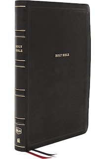 Front cover_NKJV Holy Bible, Giant Print Center-Column Reference Bible, Deluxe Black Leathersoft, 72,000+ Cross References, Red Letter, Comfort Print: New King James Version