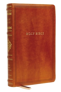 Front cover_Kjv, Personal Size Reference Bible, Sovereign Collection, Leathersoft, Brown, Red Letter, Thumb Indexed, Comfort Print