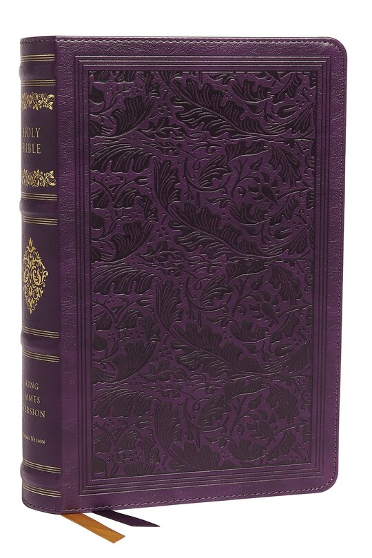 Couverture_Kjv, Personal Size Reference Bible, Sovereign Collection, Leathersoft, Purple, Red Letter, Thumb Indexed, Comfort Print