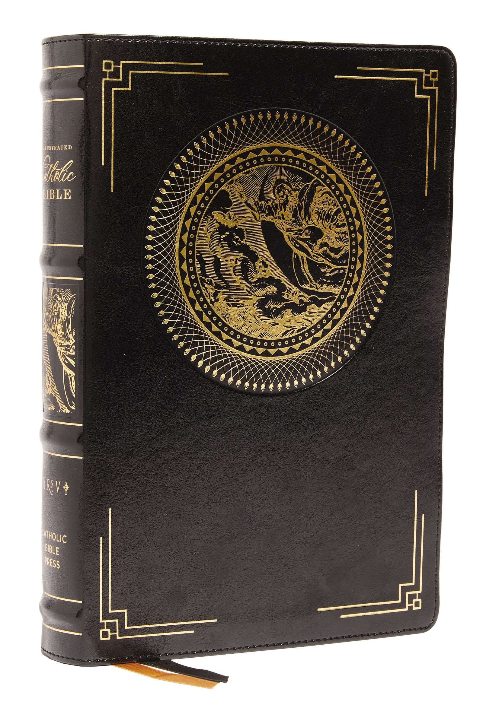 Nrsvce, Illustrated Catholic Bible, Leathersoft, Black, Comfort