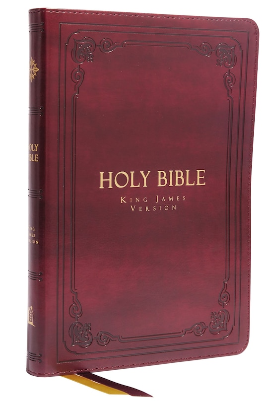 Couverture_KJV Holy Bible: Large Print Thinline, Burgundy Leathersoft, Red Letter, Comfort Print: King James Version