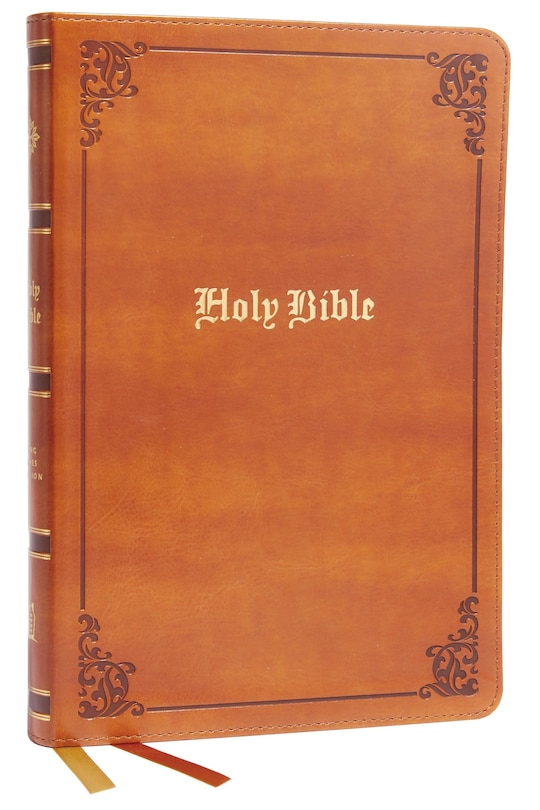 Front cover_KJV Holy Bible: Large Print Thinline, Tan Leathersoft, Red Letter, Comfort Print: King James Version